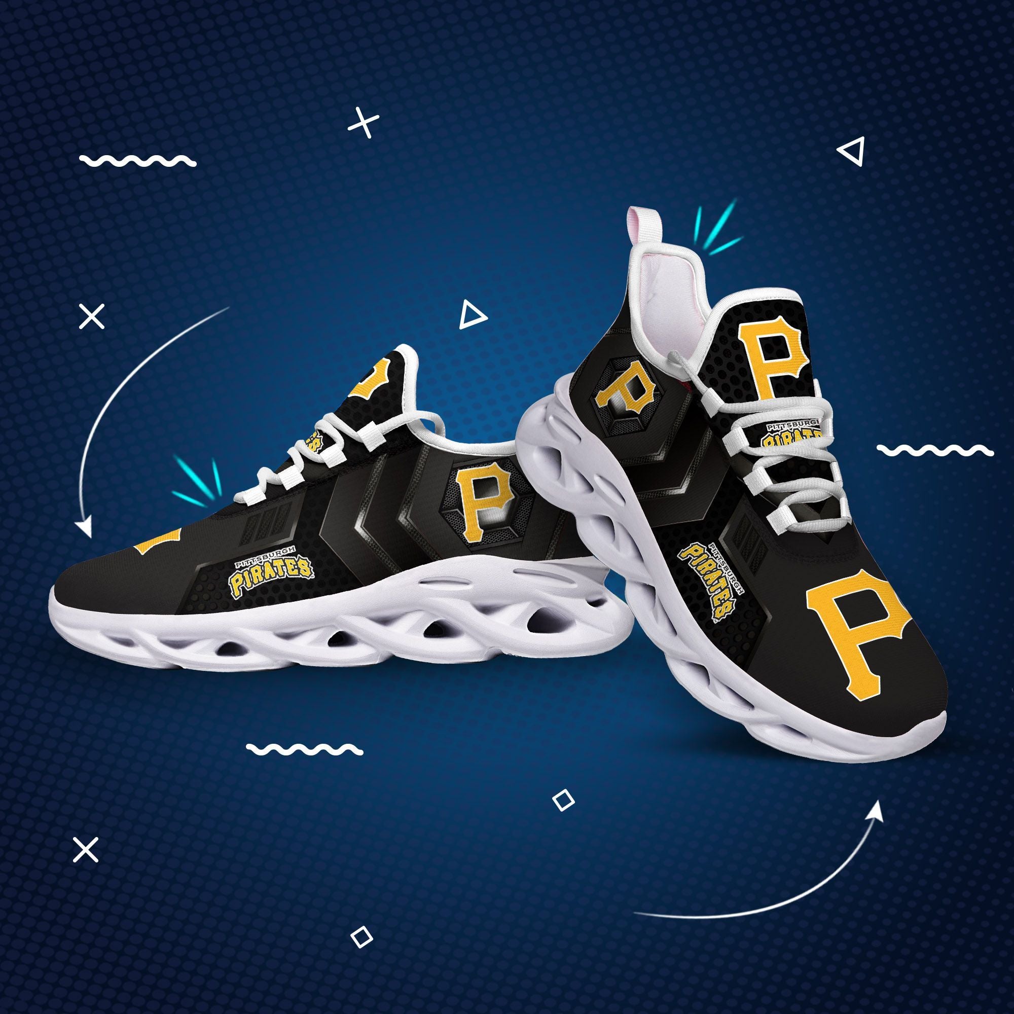 Ideafootwear Pittsburgh Pirates Max Soul Shoes Sneakers For Men And Women 1
