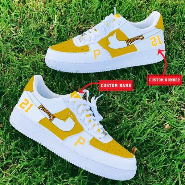 Ideafootwear Pittsburgh Pirates MLB Air Low-Top Sneakers Shoes For Men And Women 1