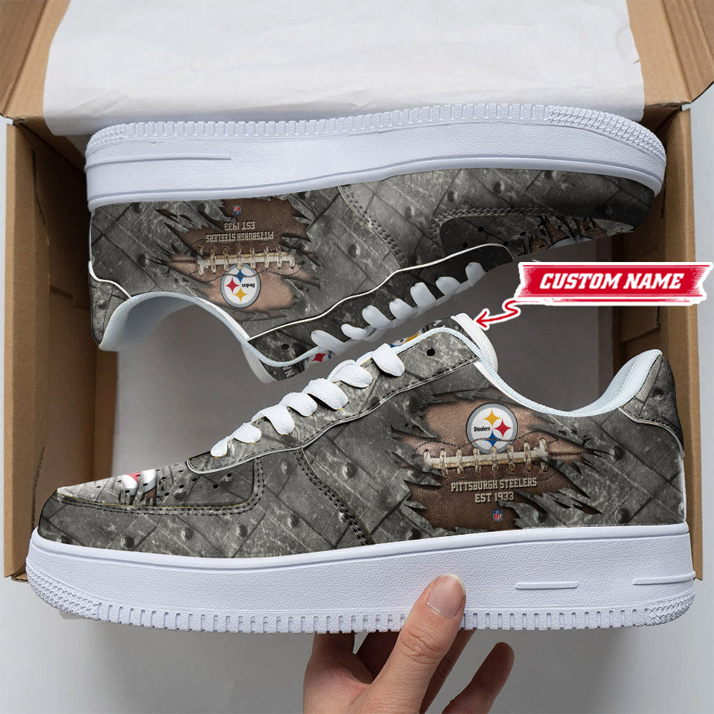 Ideafootwear Pittsburgh Steelers Air Low-Top Sneakers Shoes For Men And Women 2
