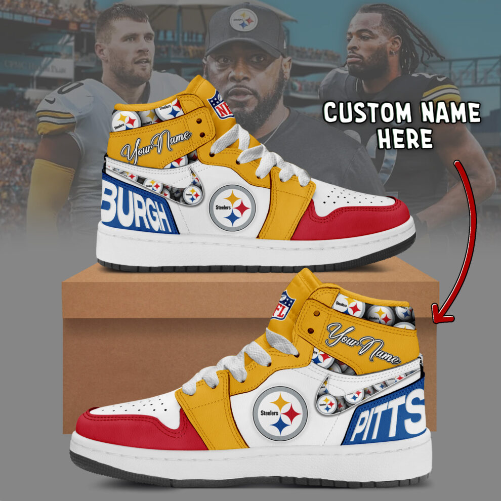 Ideafootwear Pittsburgh Steelers AJ1 High Sneakers Shoes For Men And Women 5