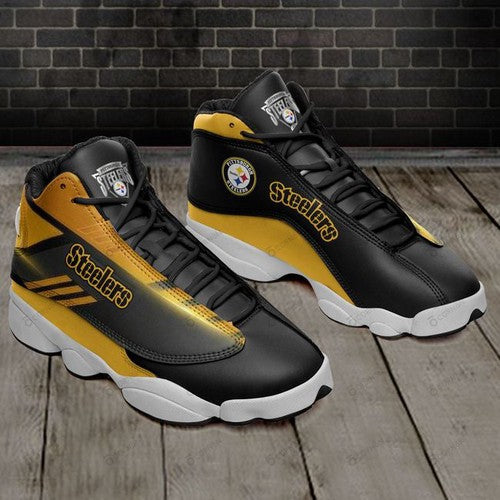 Ideafootwear Pittsburgh Steelers AJ13 Sneakers Shoes For Men And Women 32