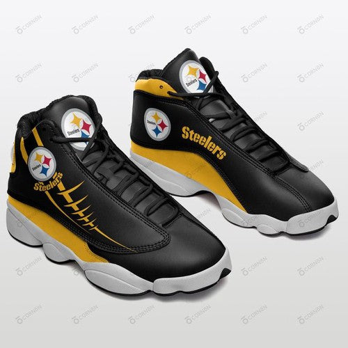 Ideafootwear Pittsburgh Steelers AJ13 Sneakers Shoes For Men And Women 34