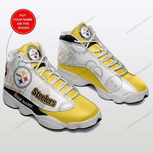 Ideafootwear Pittsburgh Steelers AJ13 Sneakers Shoes For Men And Women 12