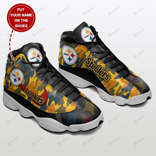 Ideafootwear Pittsburgh Steelers AJ13 Sneakers Shoes For Men And Women 14
