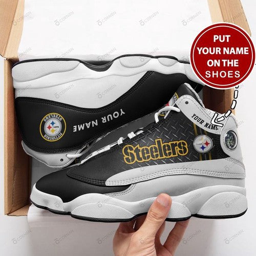Ideafootwear Pittsburgh Steelers AJ13 Sneakers Shoes For Men And Women 7