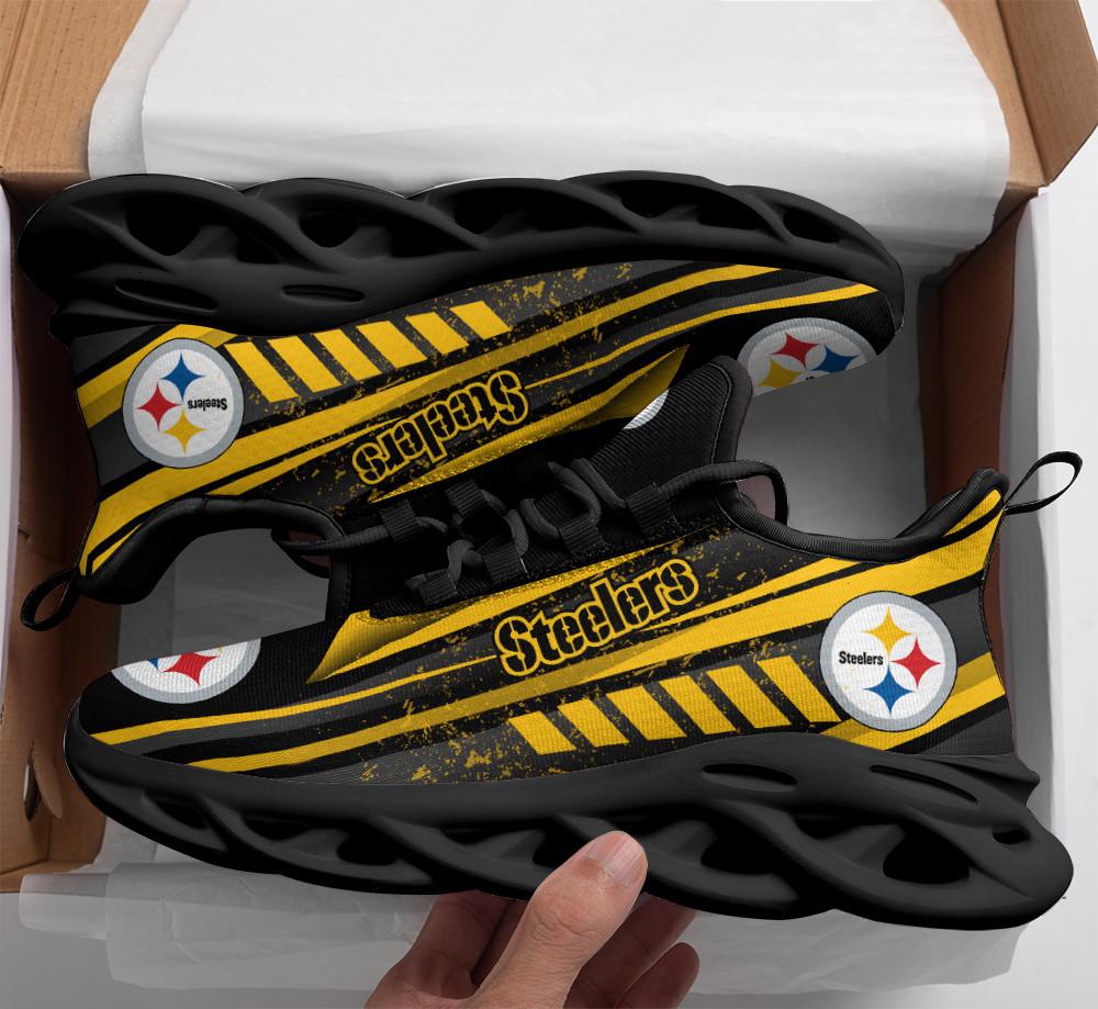 Ideafootwear Pittsburgh Steelers Max Soul Shoes Sneakers For Men And Women 45