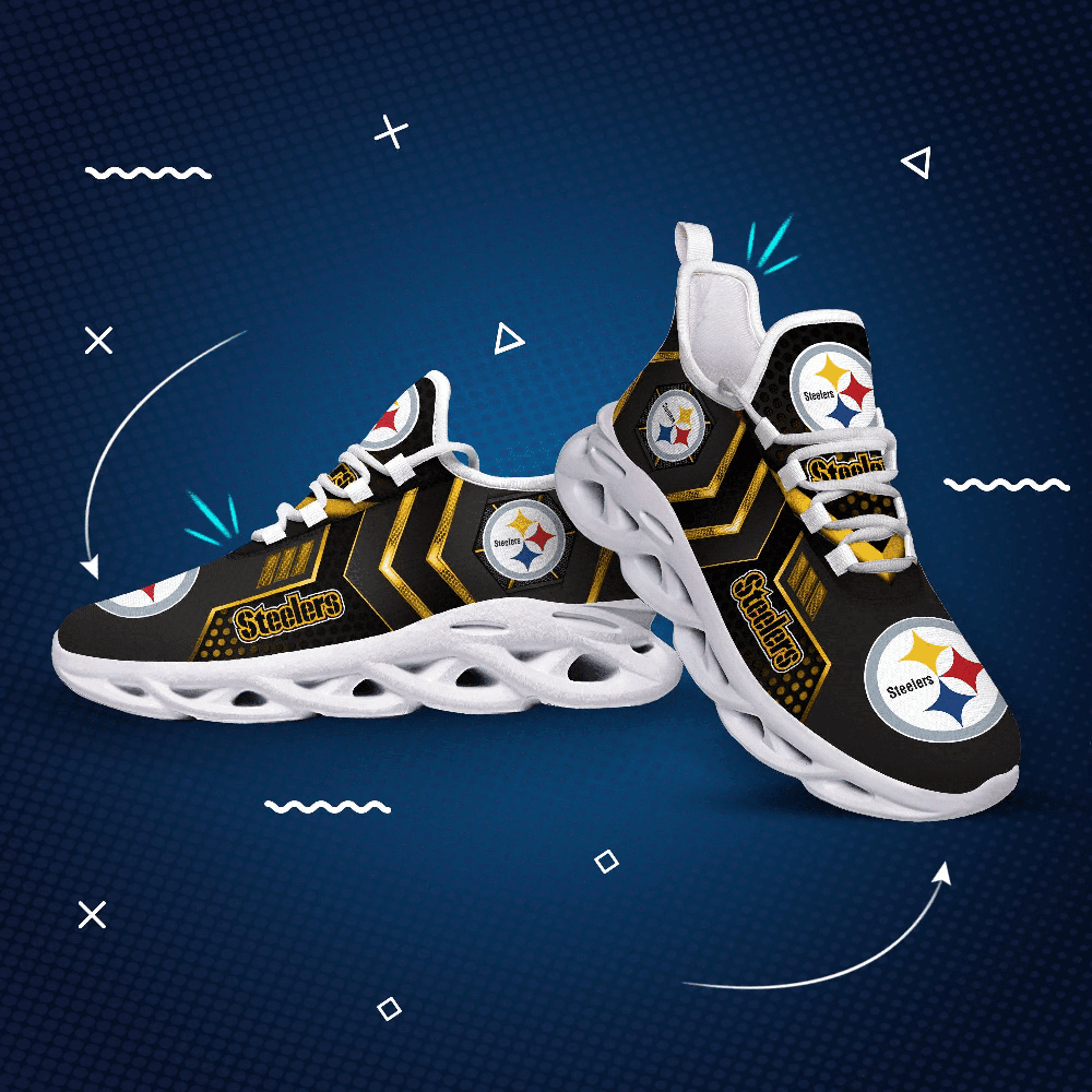 Ideafootwear Pittsburgh Steelers Max Soul Shoes Sneakers For Men And Women 6