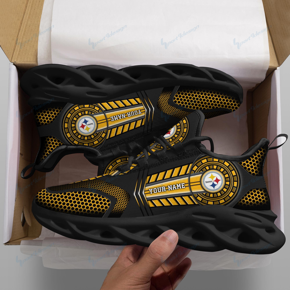 Ideafootwear Pittsburgh Steelers Max Soul Shoes Sneakers For Men And Women 131