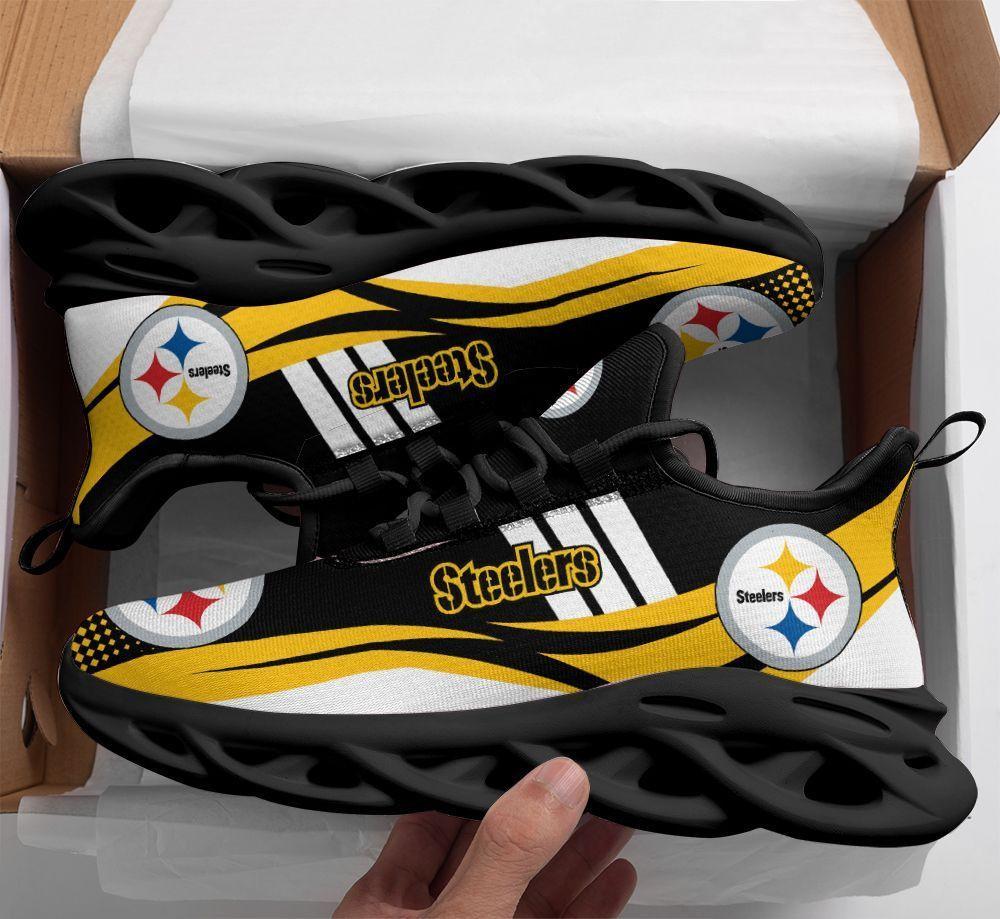 Ideafootwear Pittsburgh Steelers Max Soul Shoes Sneakers For Men And Women 7