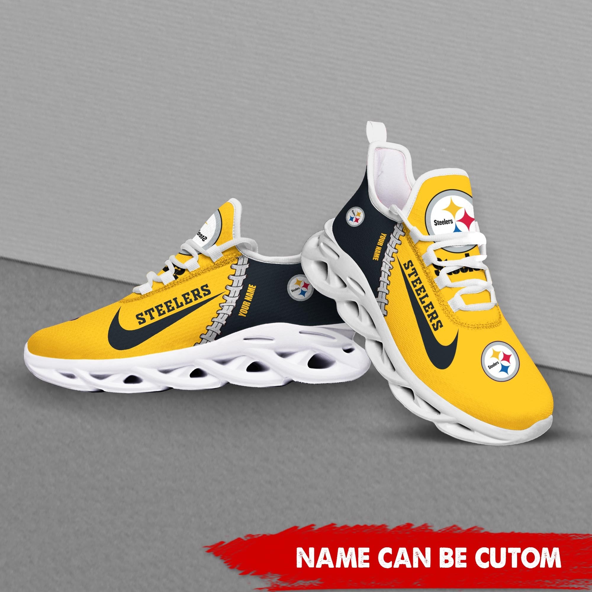Ideafootwear Pittsburgh Steelers Max Soul Shoes Sneakers For Men And Women 124