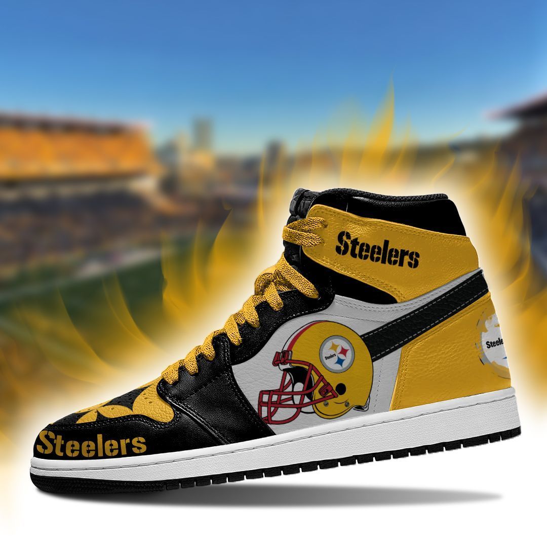Ideafootwear Pittsburgh Steelers NFL AJ1 High Sneakers Shoes For Men And Women 1