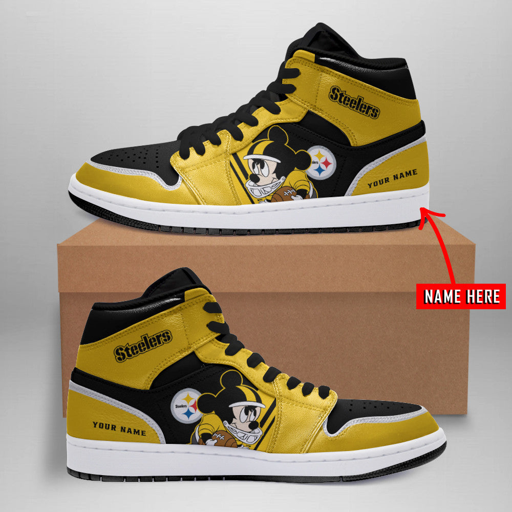 Ideafootwear Pittsburgh Steelers NFL AJ1 High Sneakers Shoes For Men And Women 4