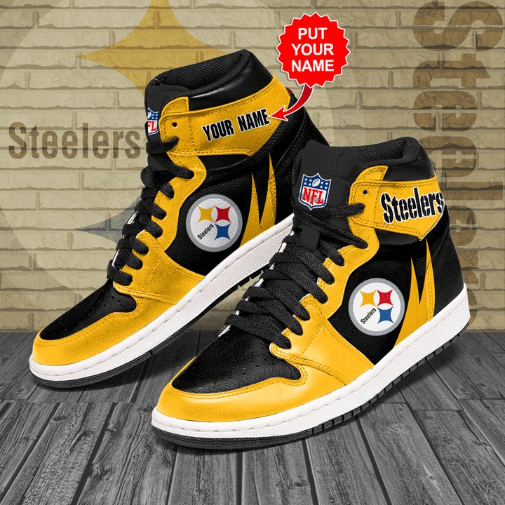 Ideafootwear Pittsburgh Steelers NFL AJ1 High Sneakers Shoes For Men And Women 7