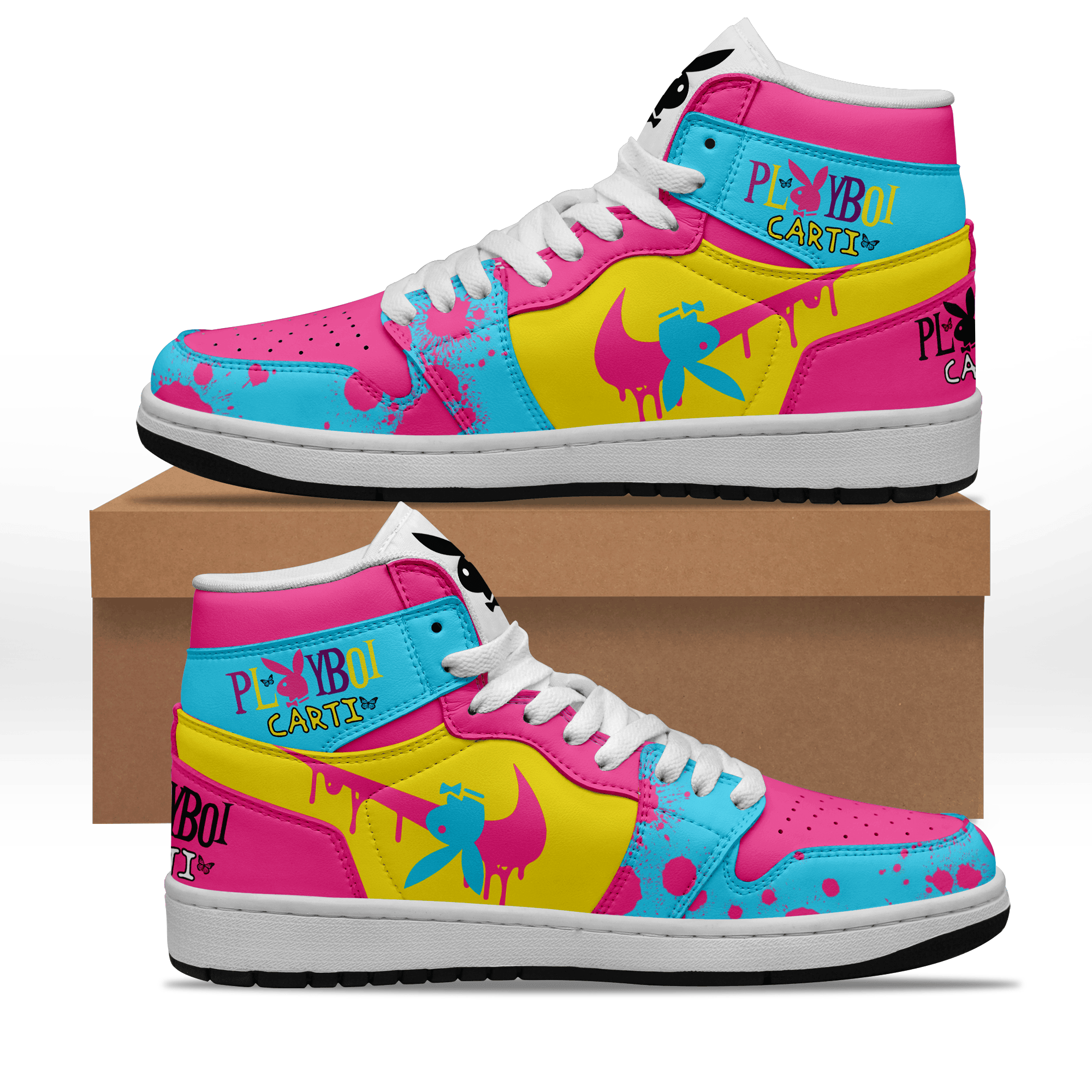 Ideafootwear Playboi Carti AJ1 High Sneakers Shoes For Men And Women 1
