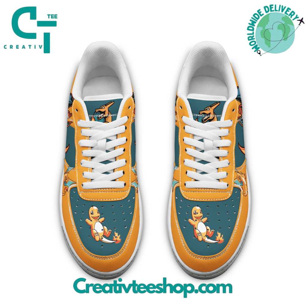 Ideafootwear Pokemon Charizard  Air Low-Top Sneakers Shoes For Men And Women 1