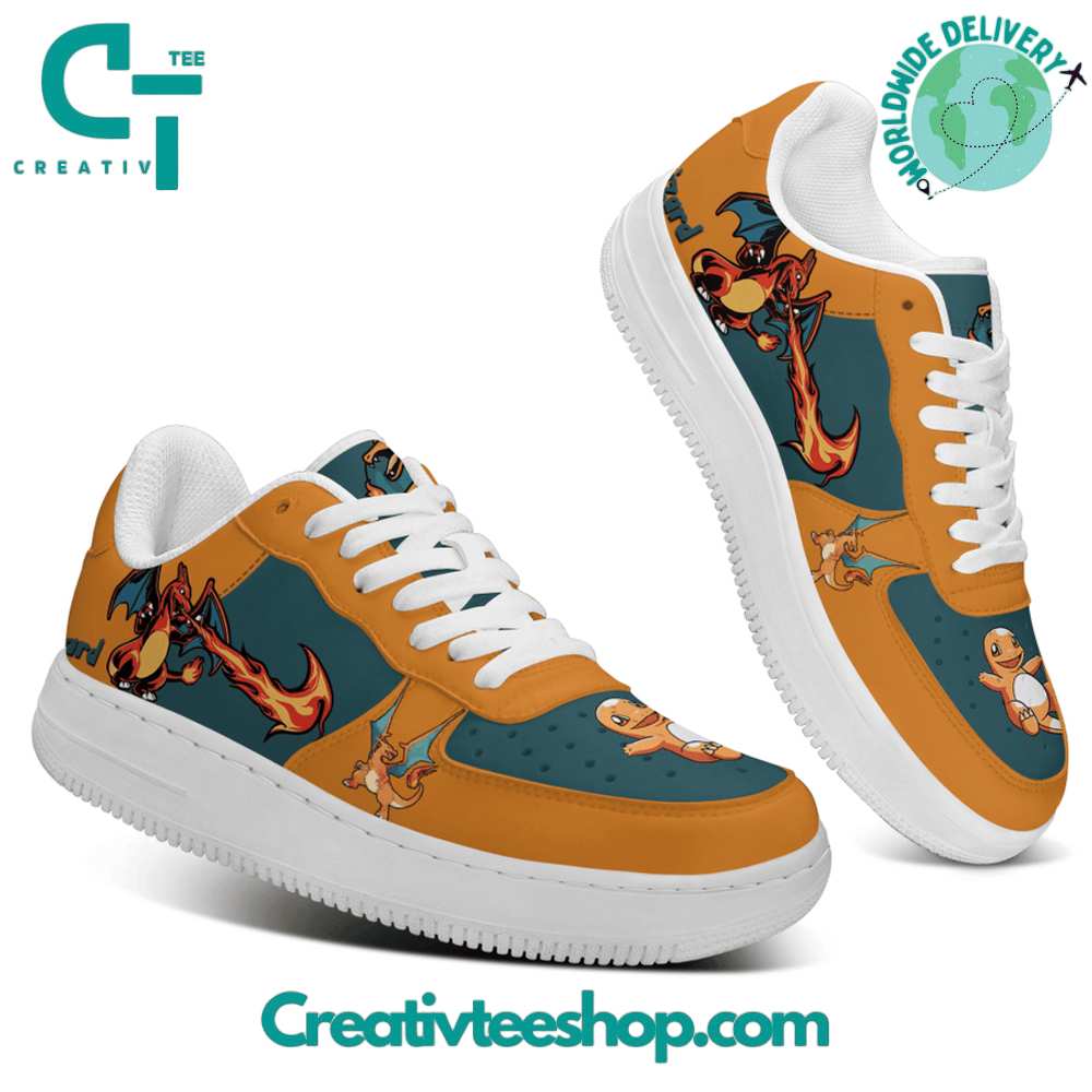 Ideafootwear Pokemon Charizard  Air Low-Top Sneakers Shoes For Men And Women 1