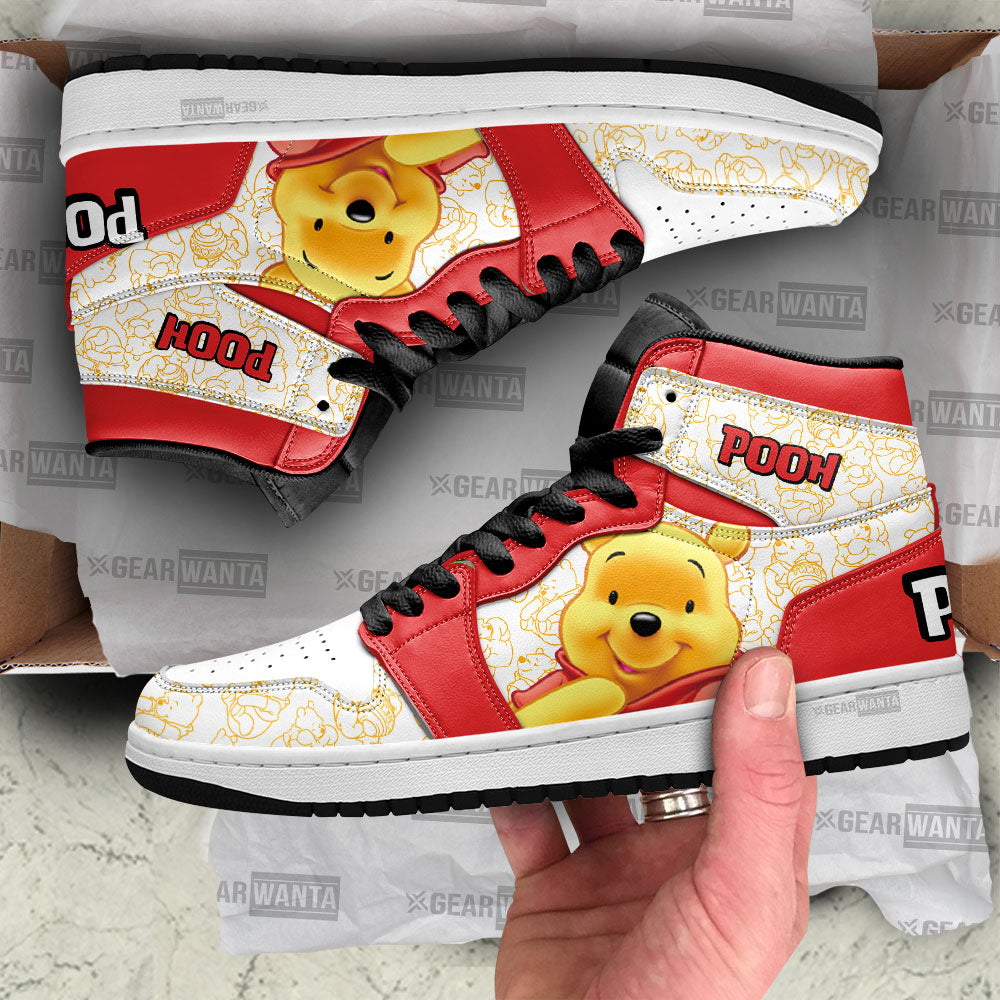 Ideafootwear Pooh AJ1 High Sneakers Shoes For Men And Women 1