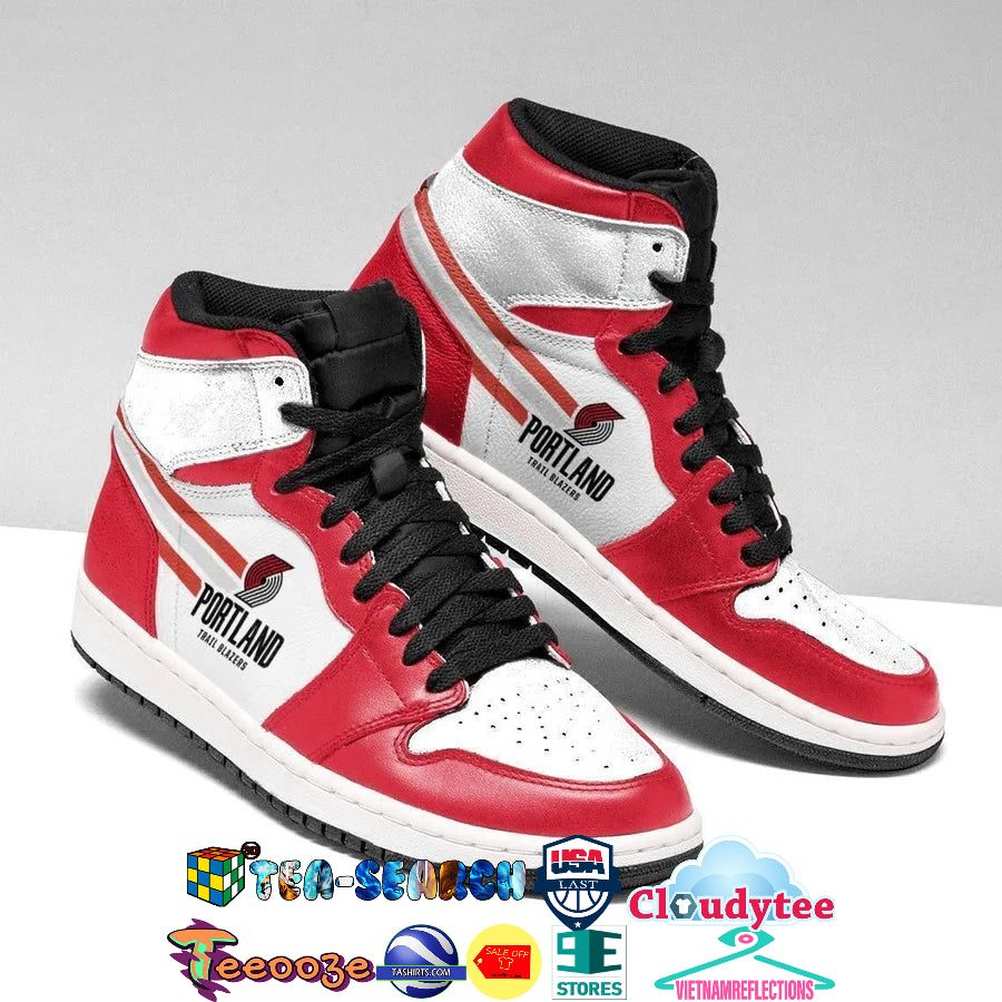 Ideafootwear Portland Trail Blazers NBA AJ1 High Sneakers Shoes For Men And Women 3