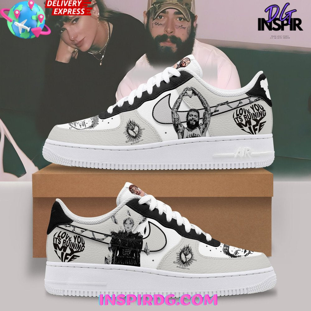 Ideafootwear Post Malone Air Low-Top Sneakers Shoes For Men And Women 5