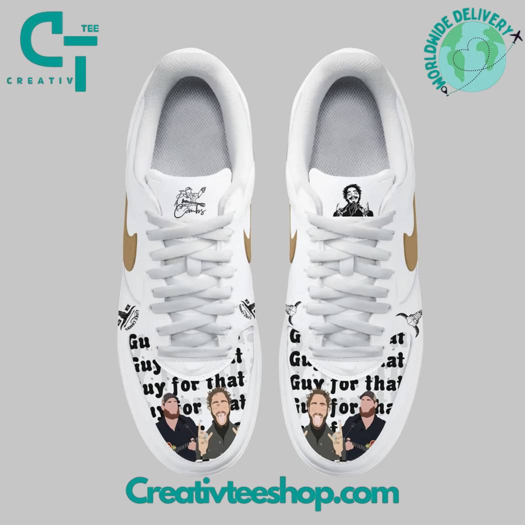 Ideafootwear Post Malone x Luke Combs  Air Low-Top Sneakers Shoes For Men And Women 1