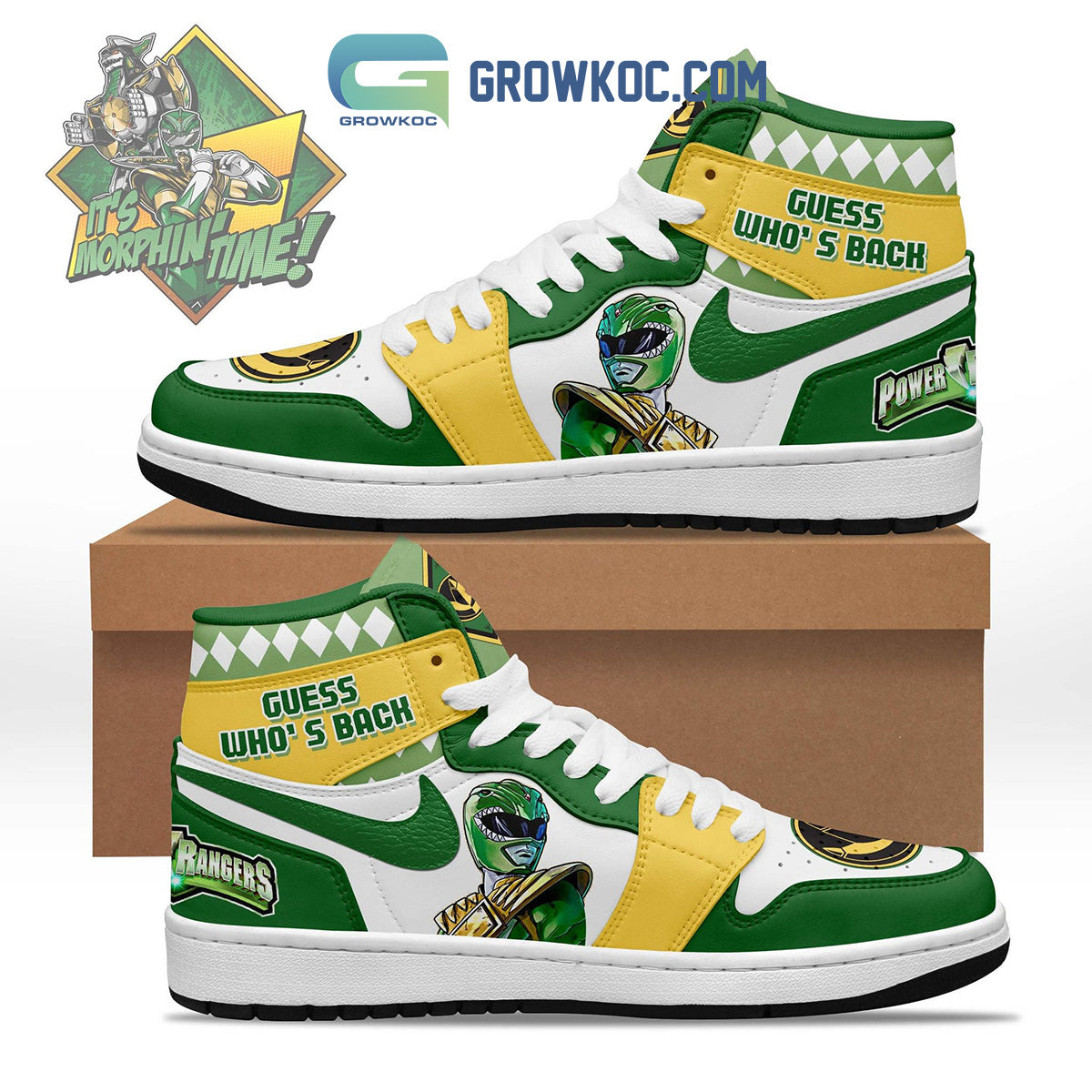 Ideafootwear Power Rangers AJ1 High Sneakers Shoes For Men And Women 1