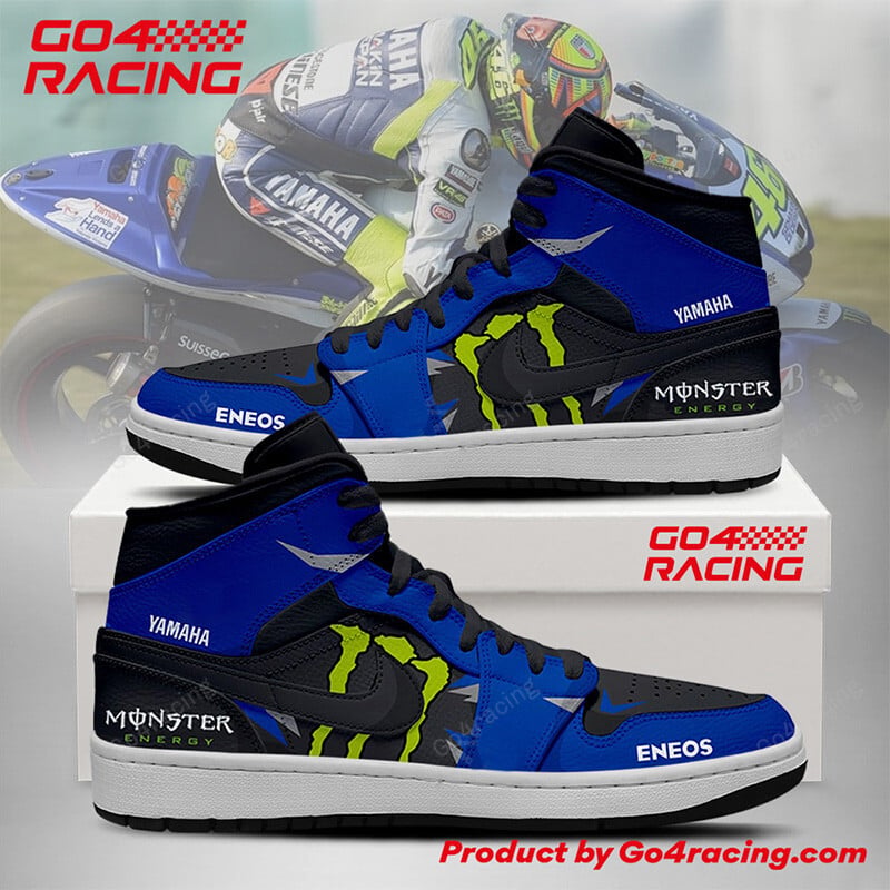 Ideafootwear Pramac Racing Yamaha AJ1 High Sneakers Shoes For Men And Women 2