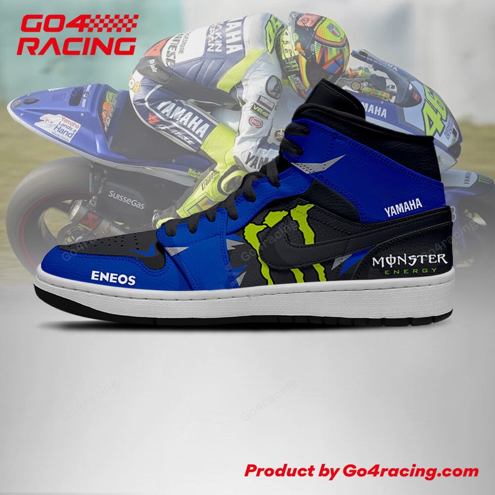 Ideafootwear Pramac Racing Yamaha AJ1 High Sneakers Shoes For Men And Women 2