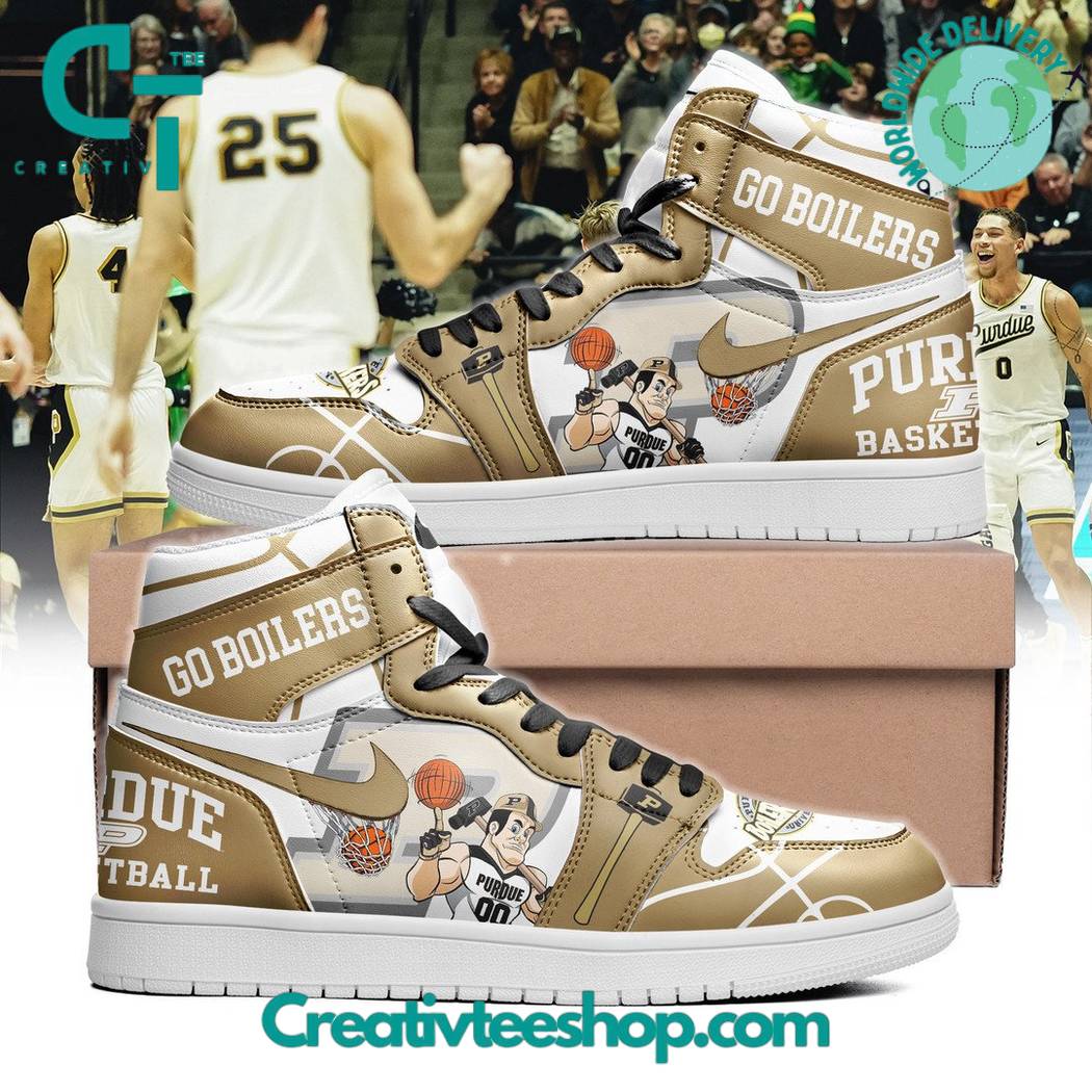 Ideafootwear Purdue Boilermakers AJ1 High Sneakers Shoes For Men And Women 3