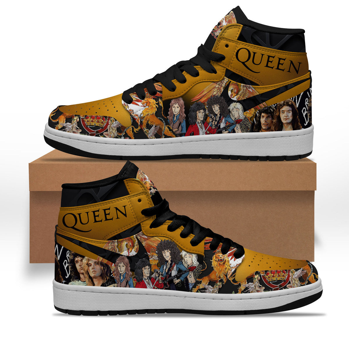 Ideafootwear Queen AJ1 High Sneakers Shoes For Men And Women 2