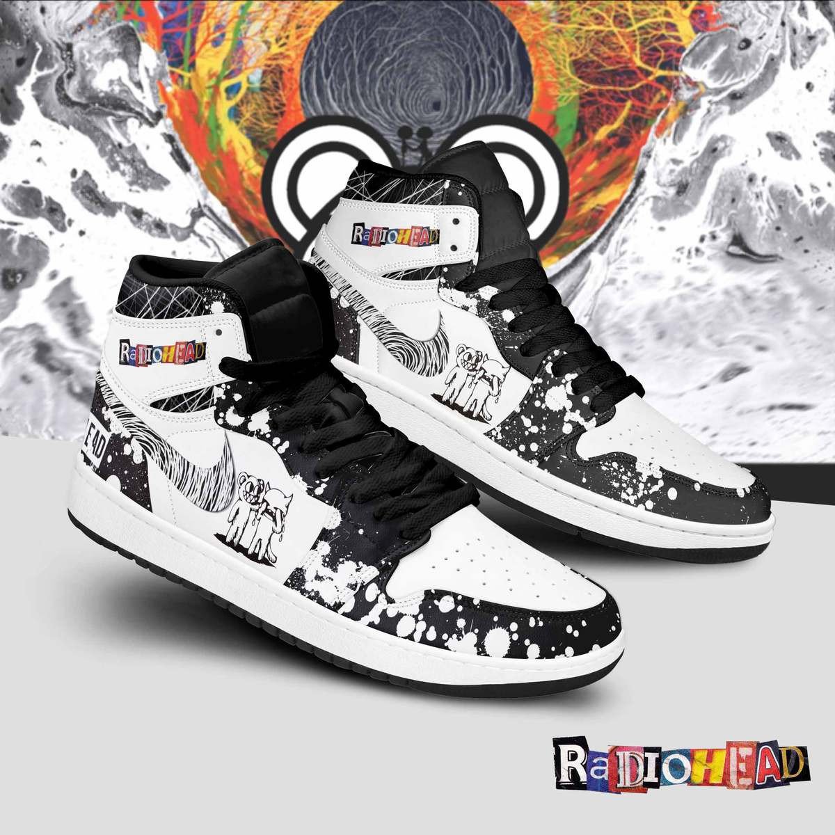 Ideafootwear Radiohead AJ1 High Sneakers Shoes For Men And Women 4