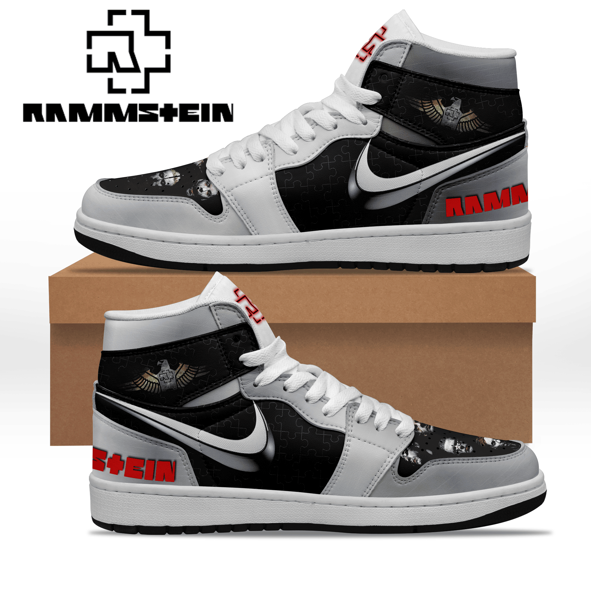 Ideafootwear Rammstein AJ1 High Sneakers Shoes For Men And Women 1