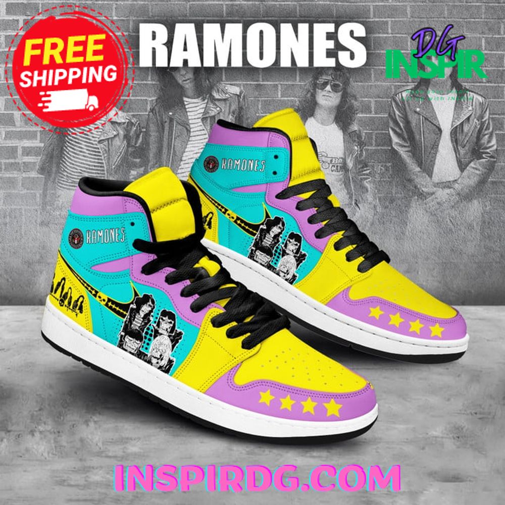 Ideafootwear Ramones Bang Star AJ1 High Sneakers Shoes For Men And Women 1