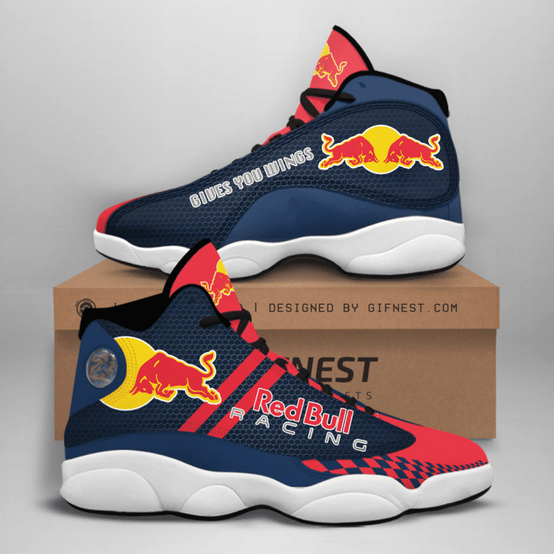 Ideafootwear Red Bull Racing AJ13 Sneakers Shoes For Men And Women 2