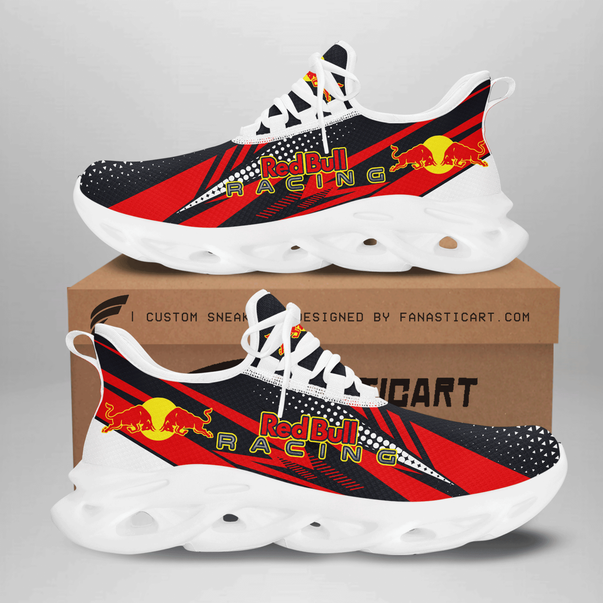 Ideafootwear Red Bull Racing Max Soul Shoes Sneakers For Men And Women 36