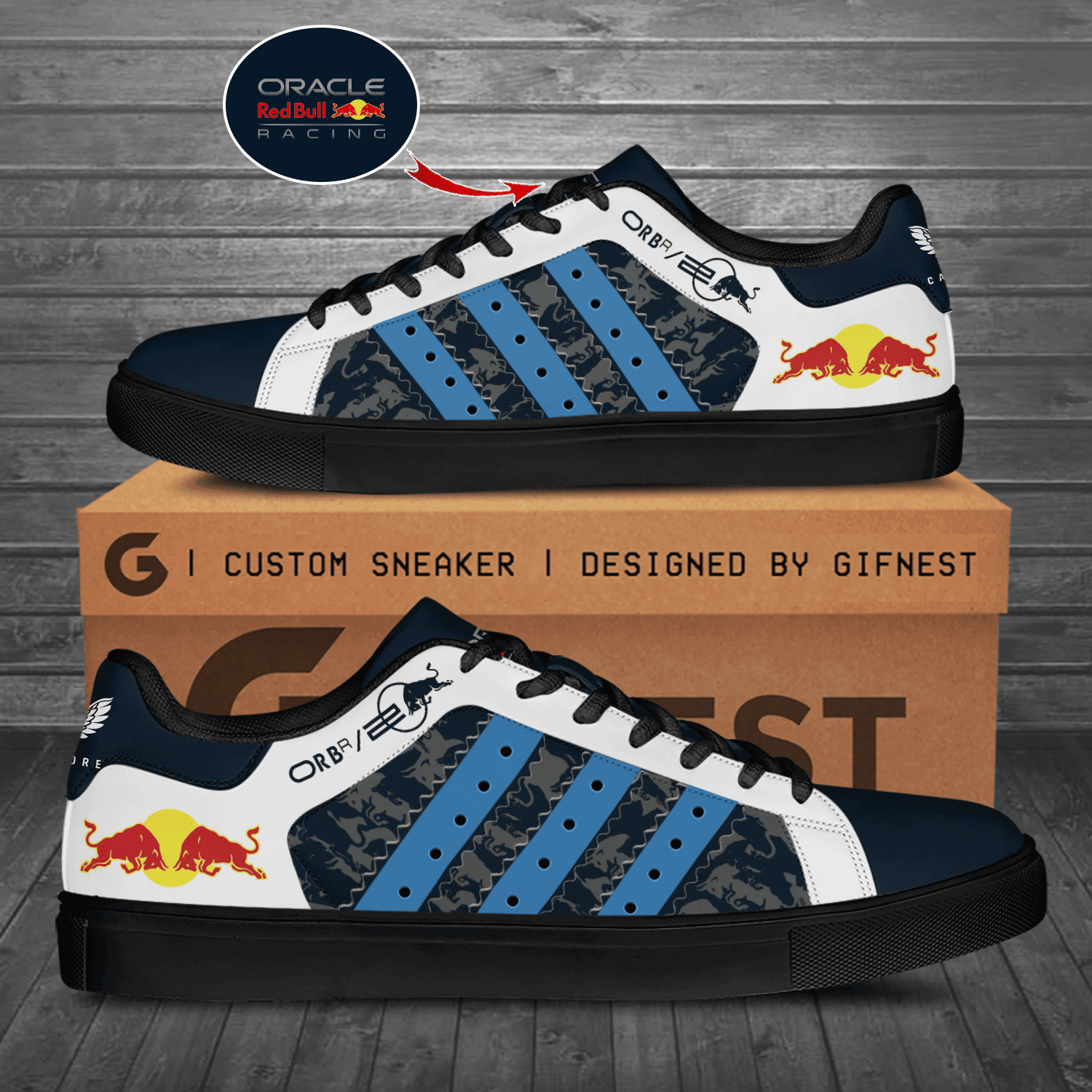 Ideafootwear Red Bull Racing Skate Stan Shoes Sneakes For Men And Women 10