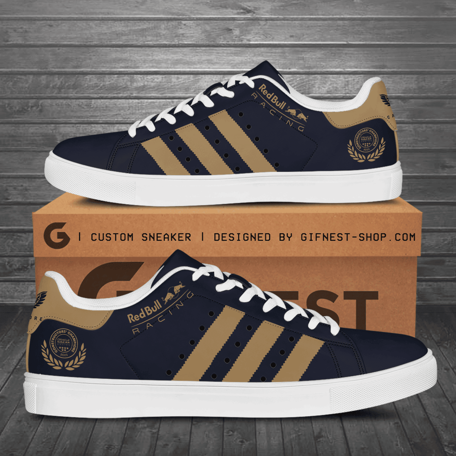 Ideafootwear Red Bull Racing Skate Stan Shoes Sneakes For Men And Women 3