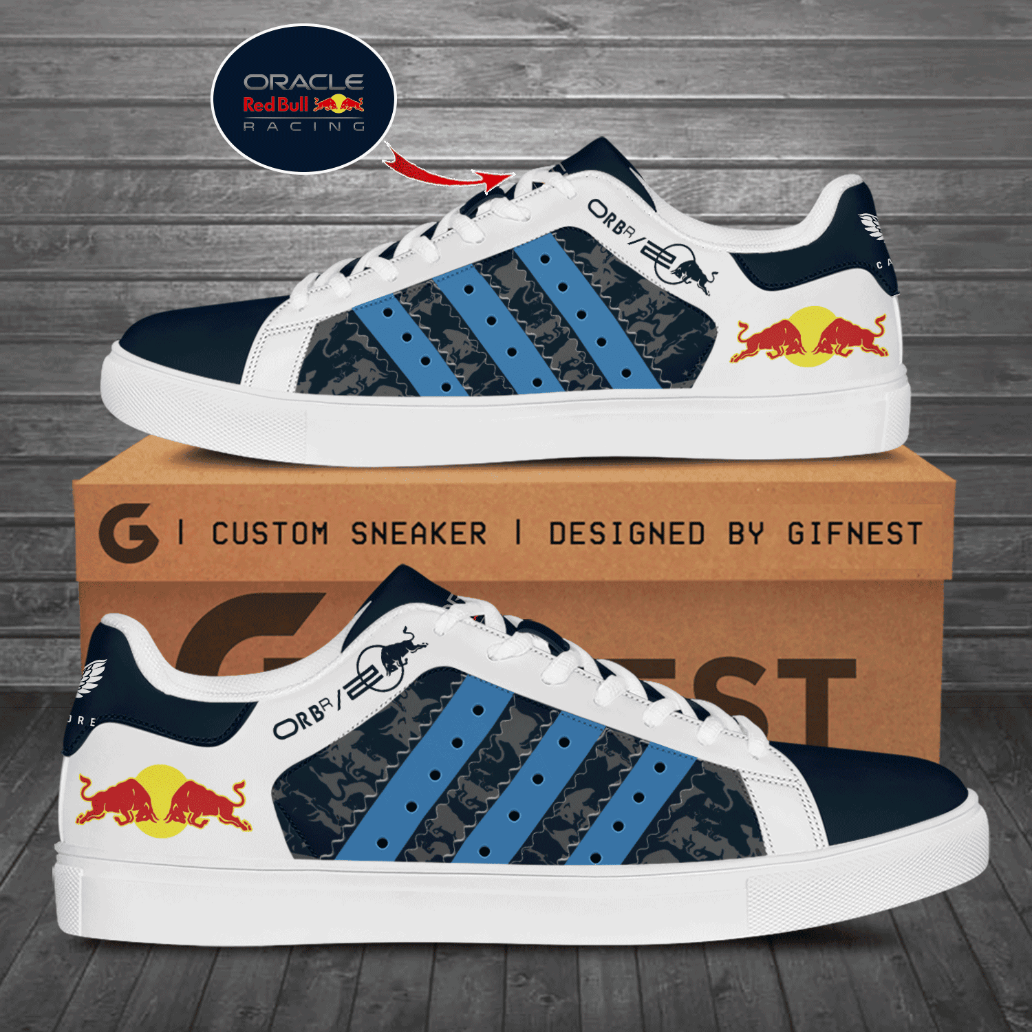 Ideafootwear Red Bull Racing Skate Stan Shoes Sneakes For Men And Women 10