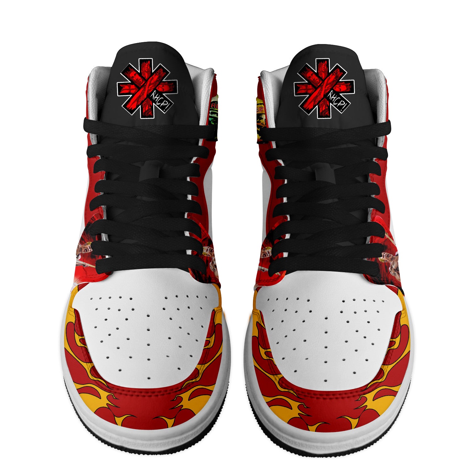 Ideafootwear Red Hot Chili Peppers AJ1 High Sneakers Shoes For Men And Women 3