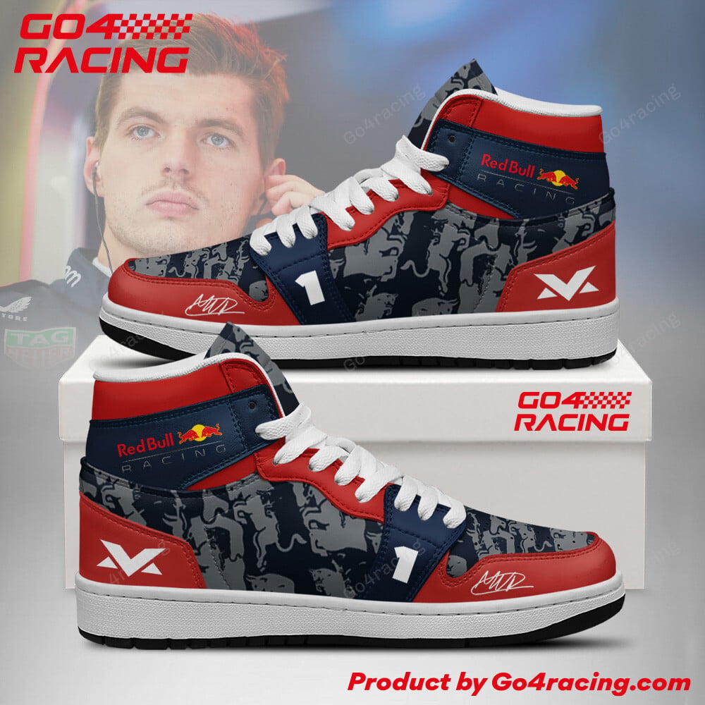 Ideafootwear Redbull Racing AJ1 High Sneakers Shoes For Men And Women 1