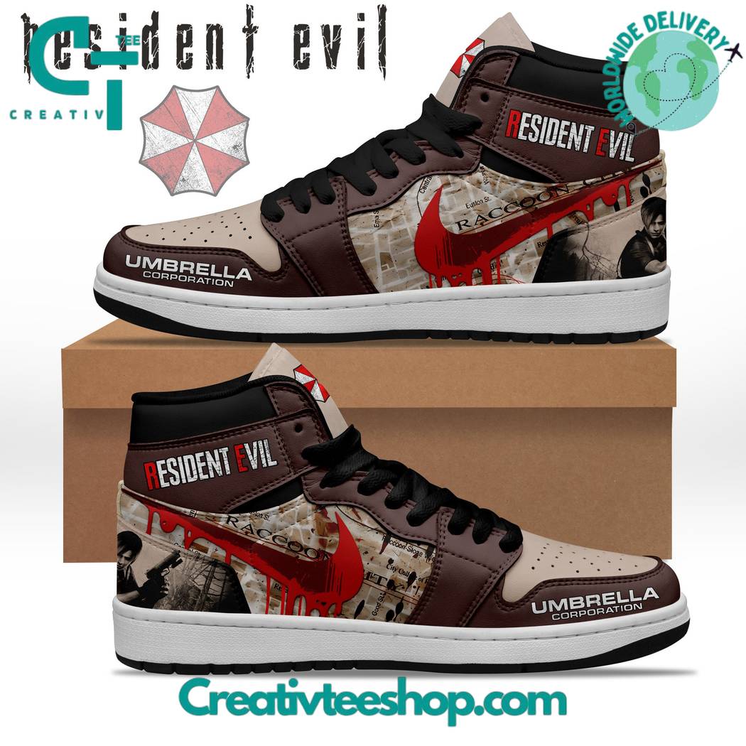 Ideafootwear Resident Evil AJ1 High Sneakers Shoes For Men And Women 1