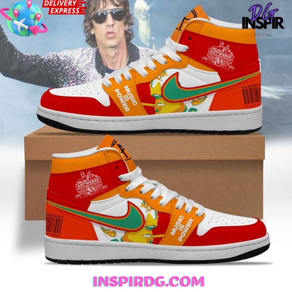 Ideafootwear Richard Ashcroft Music is Power AJ1 High Sneakers Shoes For Men And Women 1