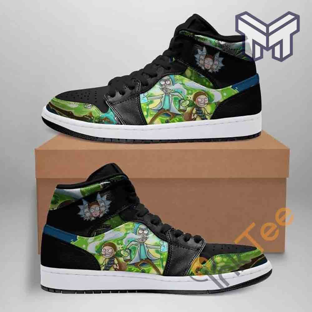 Ideafootwear Rick and Morty AJ1 High Sneakers Shoes For Men And Women 2