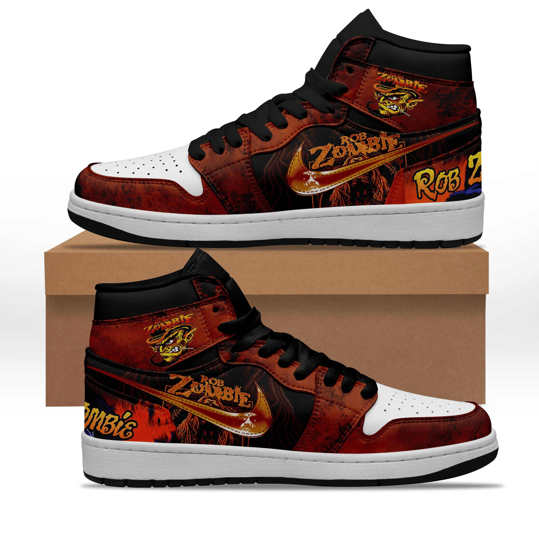 Ideafootwear Rob Zombie AJ1 High Sneakers Shoes For Men And Women 4