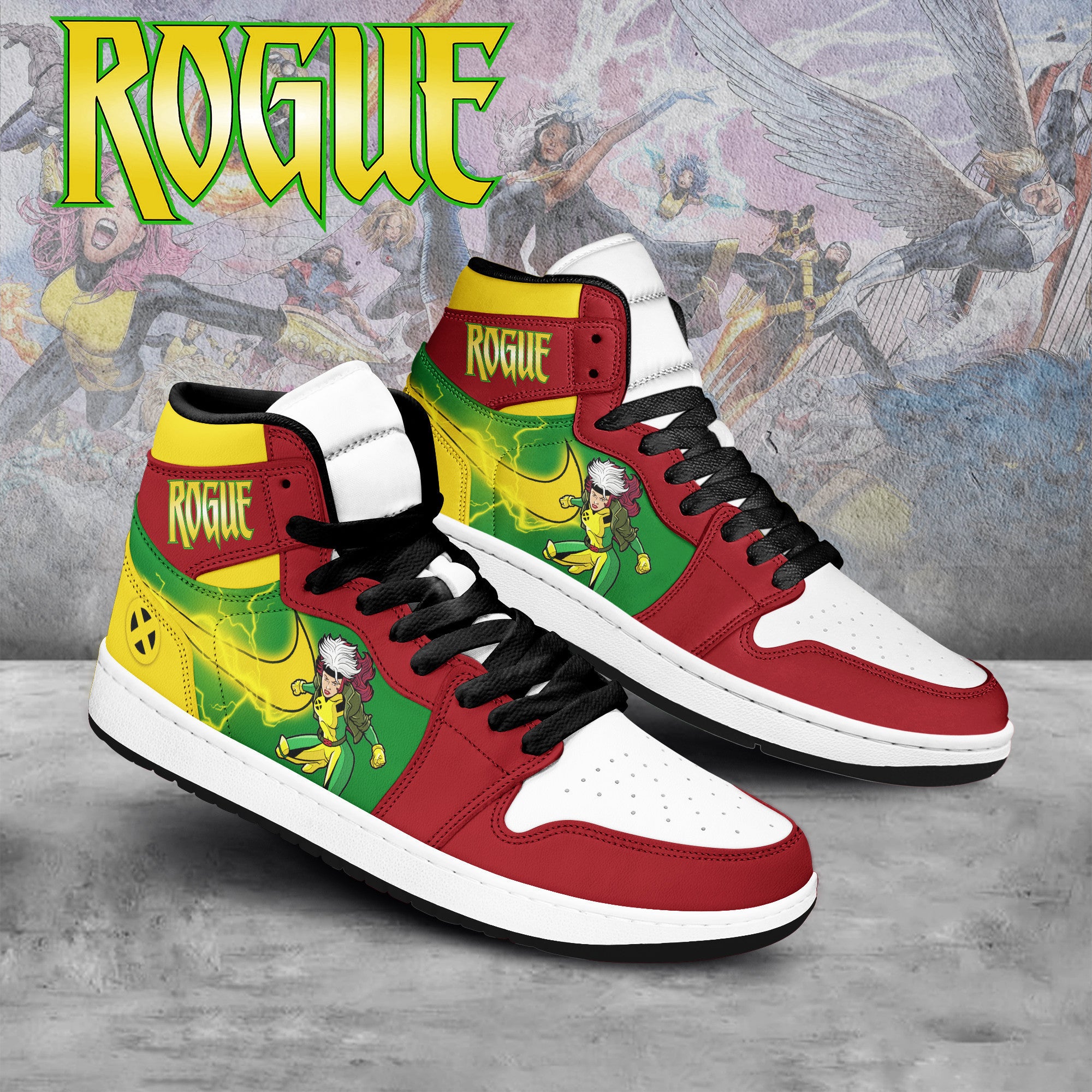 Ideafootwear Rogue X-Men AJ1 High Sneakers Shoes For Men And Women 1