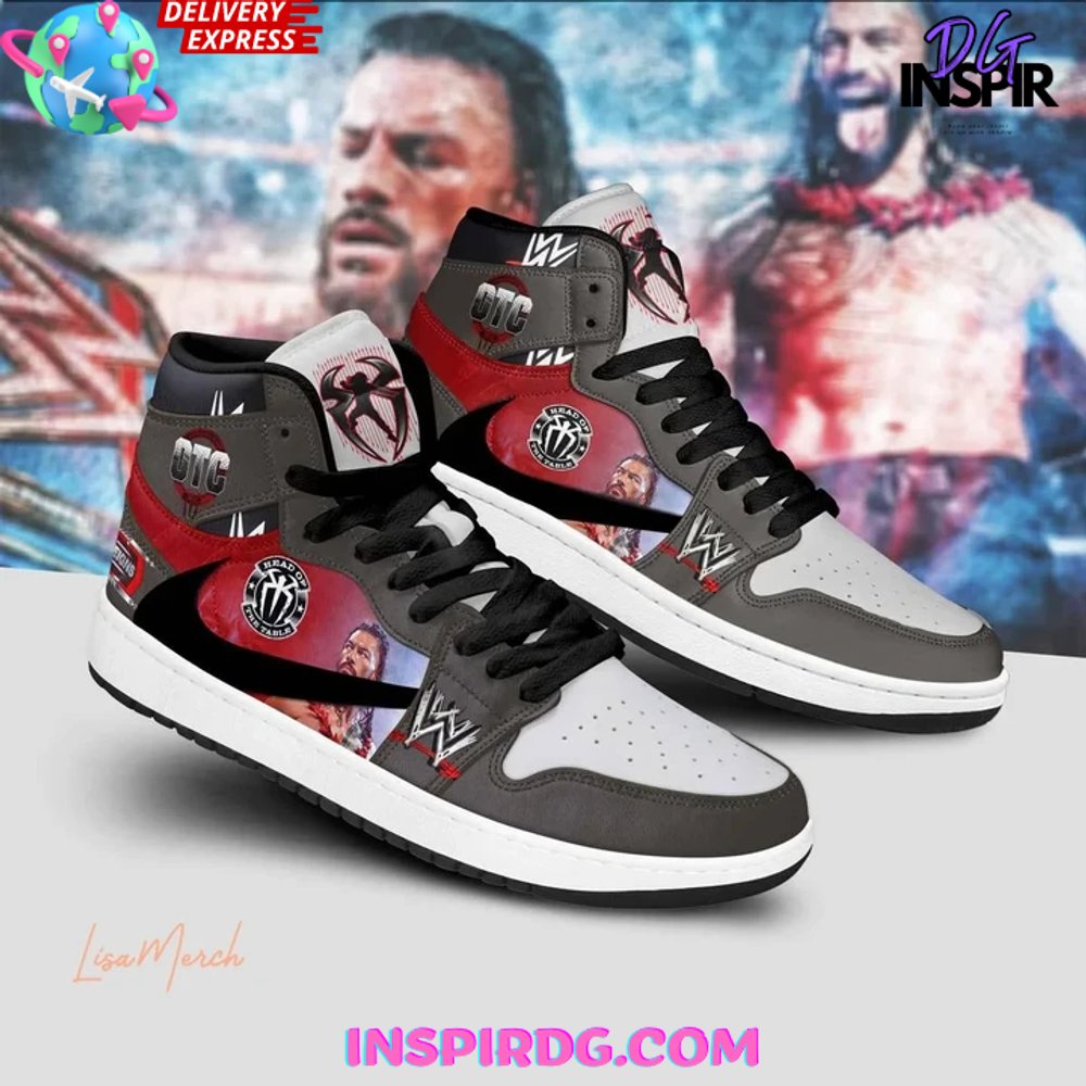 Ideafootwear Roman Reigns AJ1 High Sneakers Shoes For Men And Women 3