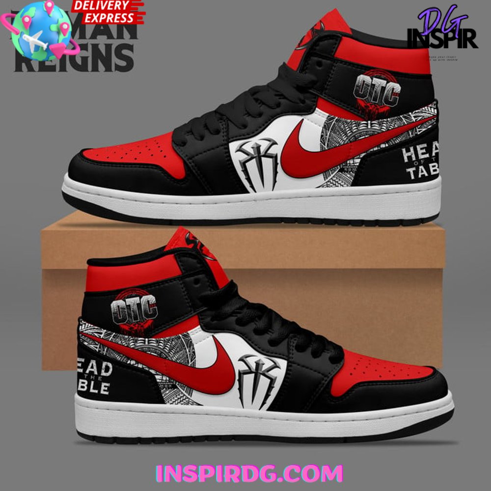 Ideafootwear Roman Reigns AJ1 High Sneakers Shoes For Men And Women 1