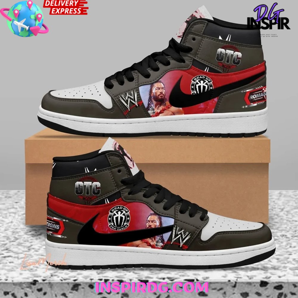 Ideafootwear Roman Reigns AJ1 High Sneakers Shoes For Men And Women 3