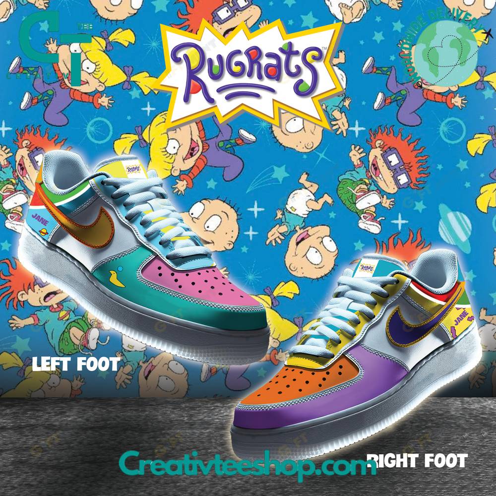 Ideafootwear Rugrats Animated Series  Air Low-Top Sneakers Shoes For Men And Women 1