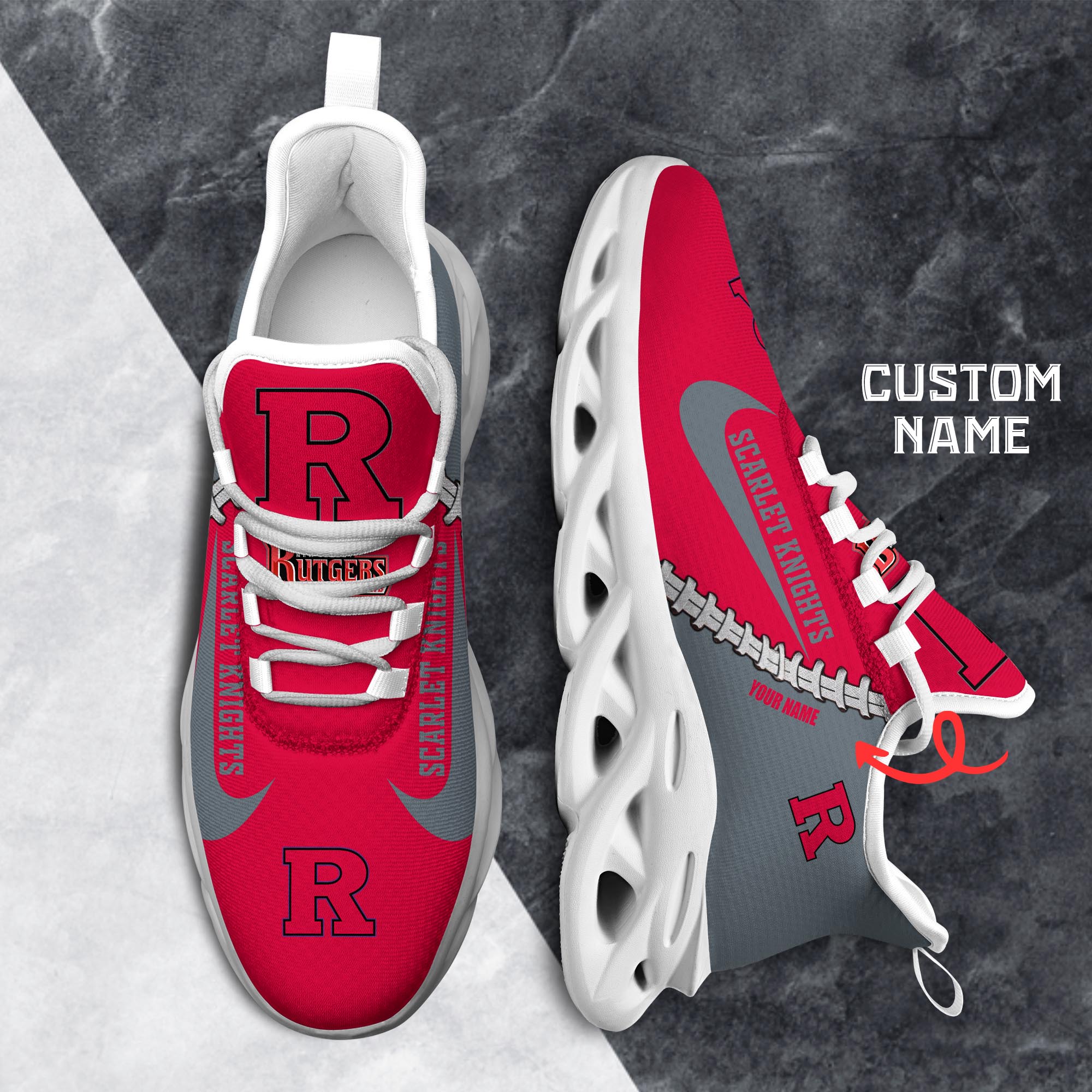 Ideafootwear Rutgers Scarlet Knights Max Soul Shoes Sneakers For Men And Women 1