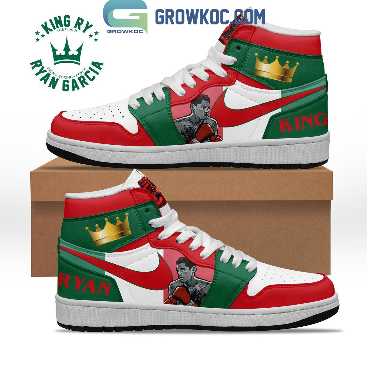 Ideafootwear Ryan Garcia AJ1 High Sneakers Shoes For Men And Women 1